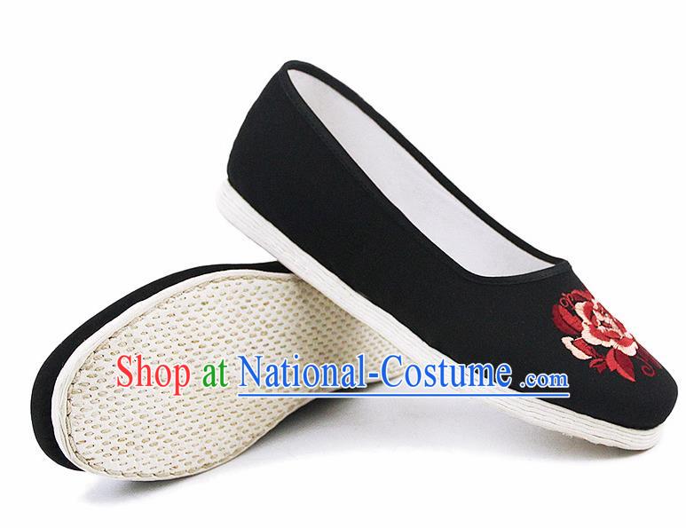 Chinese National Shoes Traditional Cloth Shoes Linen Shoes Embroidered Shoes