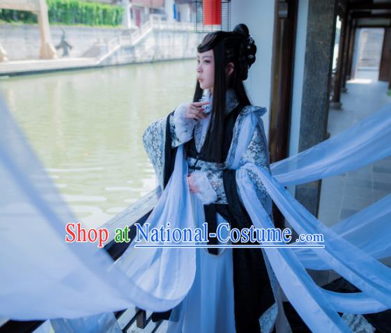 Chinese Ancient Palace Lady Hanfu Han Dynasty Imperial Concubine Queen Embroidered Historical Costumes