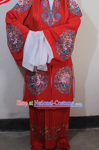 Chinese Traditional Peking Opera Diva Costumes Ancient Bride Embroidered Wedding Clothing for Women