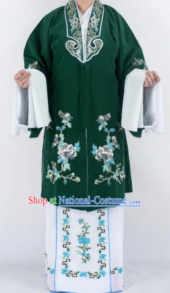 Chinese Traditional Peking Opera Actress Costumes Ancient Nobility Lady Green Cloak for Women