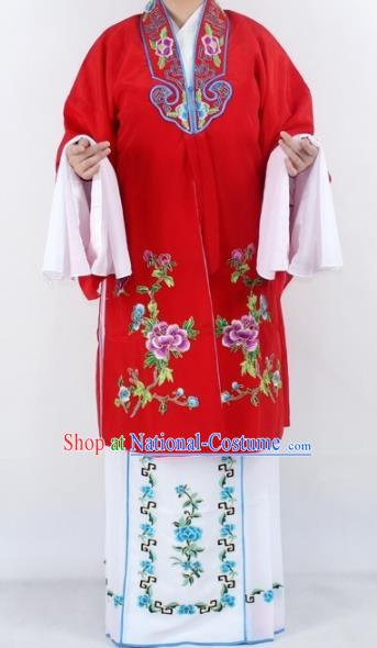 Chinese Traditional Peking Opera Actress Costumes Ancient Nobility Lady Red Cloak for Women