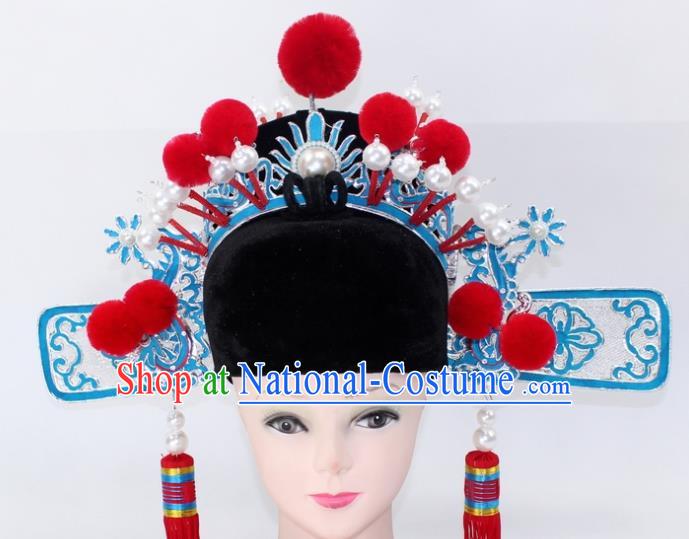 Chinese Traditional Peking Opera Niche Headwear Ancient Scholar Bridegroom Hat for Men