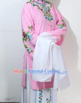 Chinese Traditional Peking Opera Actress Pink Costumes Ancient Nobility Lady Embroidered Dress for Women