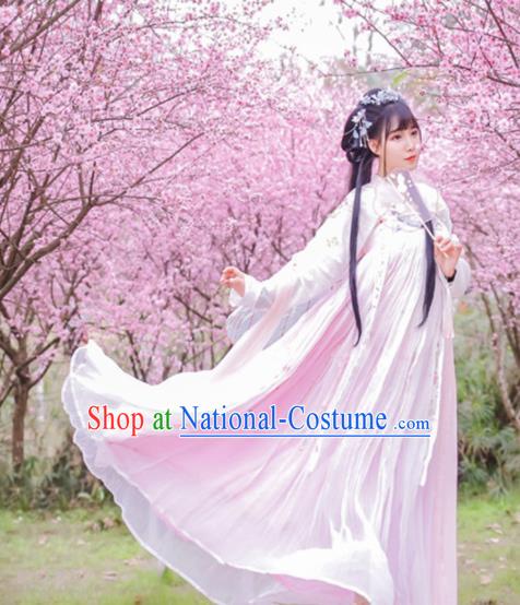 Chinese Ancient Palace Lady Hanfu Han Dynasty Imperial Concubine Queen Embroidered Historical Costumes