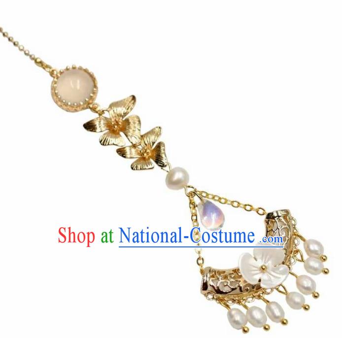 Chinese Traditional Hair Accessories Ancient Handmade Tassel Eyebrows Pendant for Women