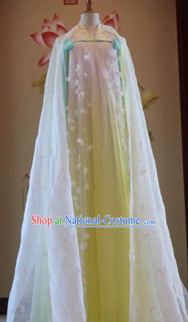 Traditional Chinese Ancient Peri Hanfu Dress Tang Dynasty Princess Embroidered Costumes for Women