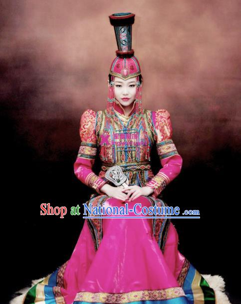 Chinese Traditional Mongol Ethnic Costumes Mongolian Minority Nationality Dance Clothing for Women