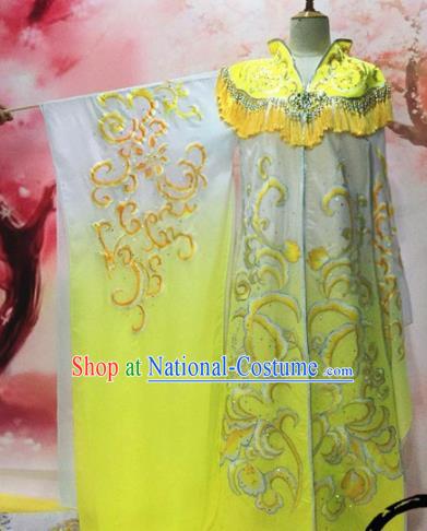 Traditional Chinese Tang Dynasty Historical Costumes Ancient Imperial Consort Embroidered Yellow Hanfu Dress for Women