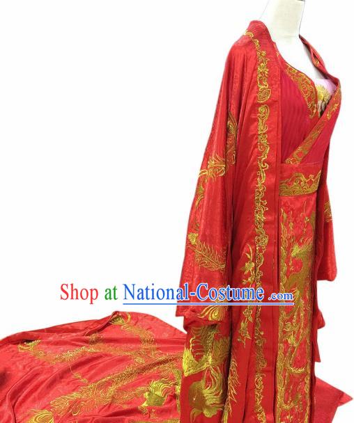 Chinese Ancient Palace Lady Hanfu Han Dynasty Imperial Concubine Queen Embroidered Historical Costumes