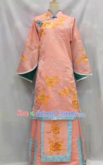 Traditional Chinese Qing Dynasty Historical Costumes Ancient Countess Embroidered Qipao Dress for Women