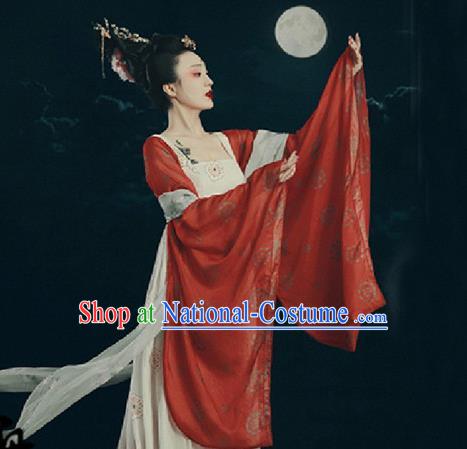 Traditional Chinese Tang Dynasty Palace Costumes Ancient Imperial Consort Hanfu Dress for Women