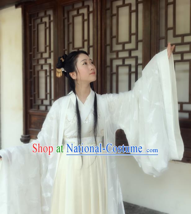 Chinese Ancient Palace Lady Hanfu Han Dynasty Imperial Concubine Queen Embroidered Historical Costumes