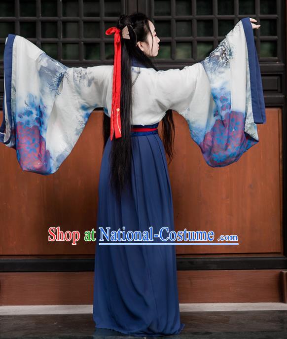 Chinese Ancient Palace Lady Hanfu Han Dynasty Imperial Concubine Queen Embroidered Historical Costumes