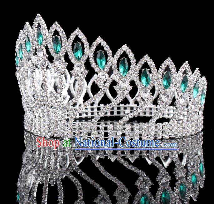 Baroque Wind Retro Hair Accessories Bride Argent Round Royal Crown for Women