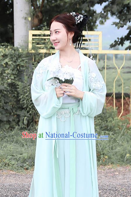 Traditional Chinese Song Dynasty Nobility Lady Costumes Ancient Peri Embroidered Dress for Rich