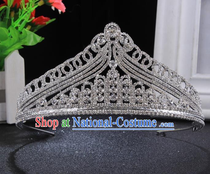 Top Grade Wedding Crystal Royal Crown Baroque Retro Handmade Hair Accessories for Women