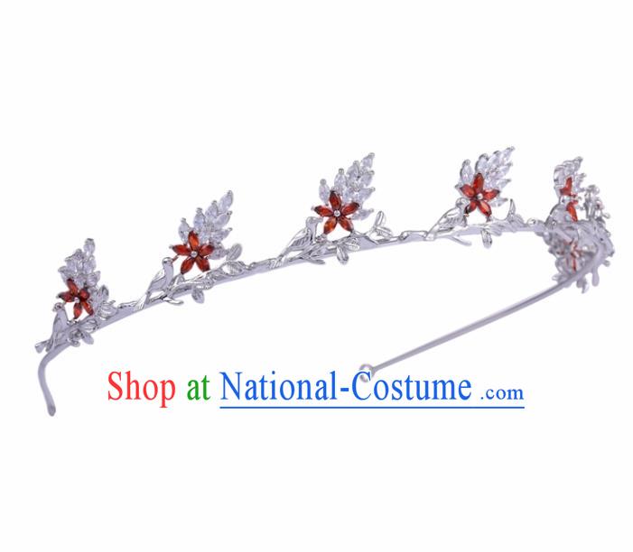 Top Grade Wedding Bride Hair Accessories Baroque Princess Retro Zircon Hair Clasp for Women