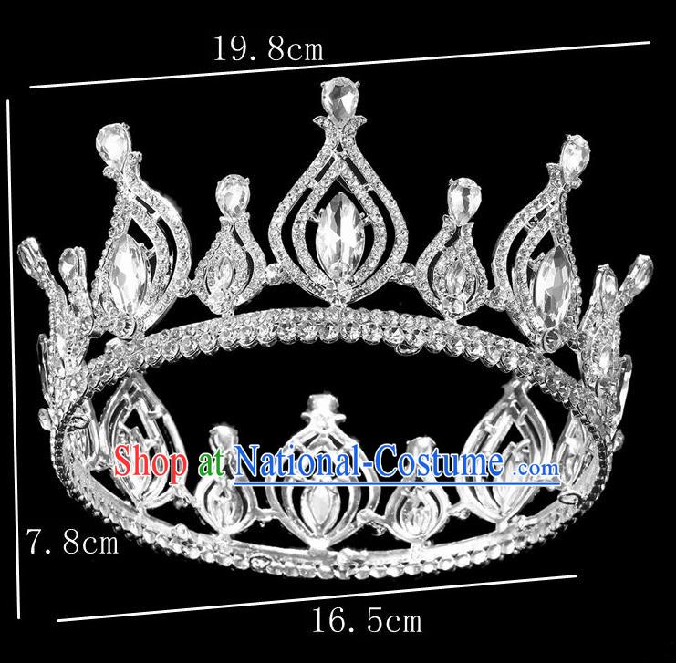 Top Grade Hair Jewelry Accessories Royal Crown Headwear Headdress for Women