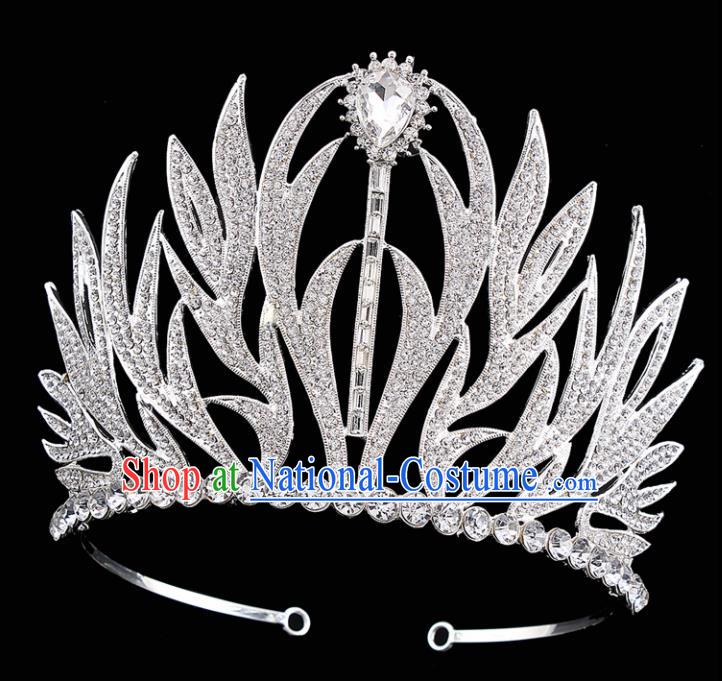 Top Grade Zircon Royal Crown Baroque Princess Retro Wedding Bride Hair Accessories for Women