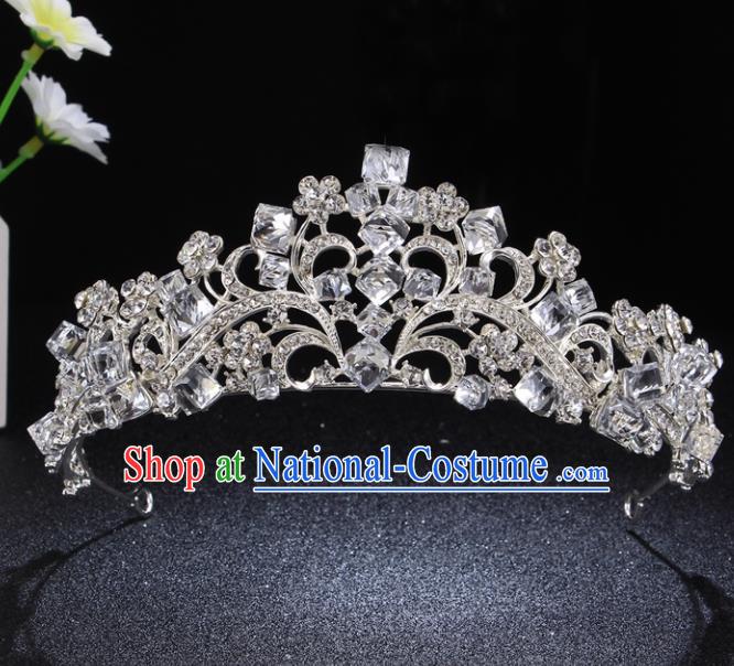 Top Grade Princess Retro Rhinestone Royal Crown Baroque Wedding Bride Hair Accessories for Women