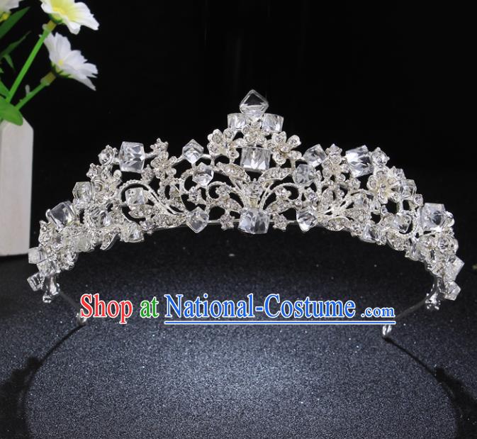 Top Grade Retro Princess Rhinestone Royal Crown Baroque Wedding Bride Hair Accessories for Women