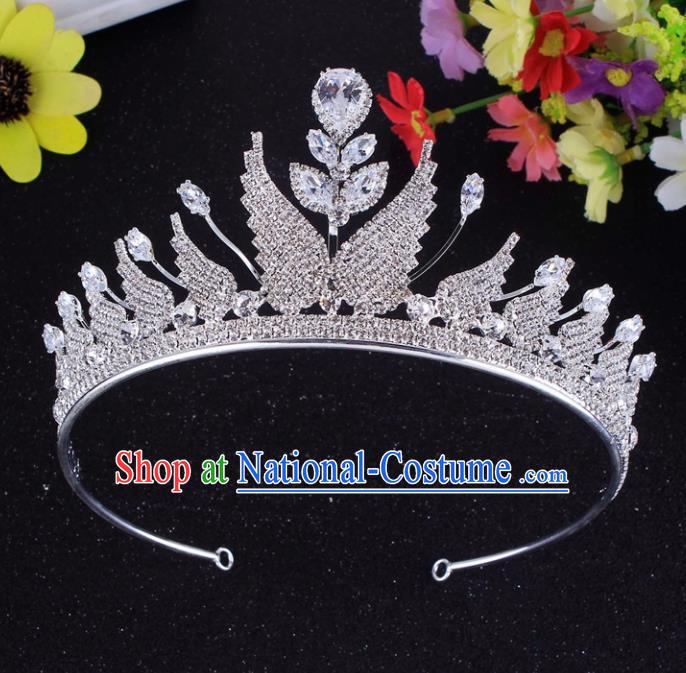 Top Grade Baroque Style Rhinestone Butterfly Royal Crown Bride Retro Wedding Hair Accessories for Women