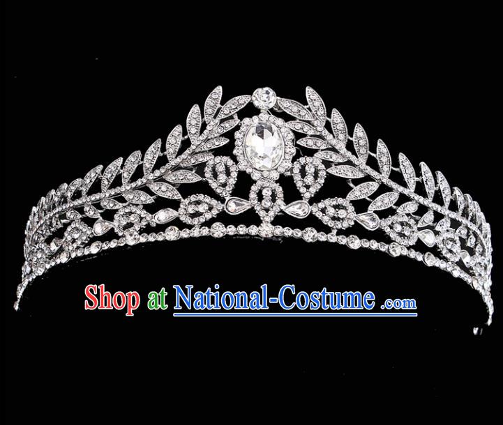 Handmade Top Grade Crystal Royal Crown Baroque Bride Retro Wedding Hair Accessories for Women