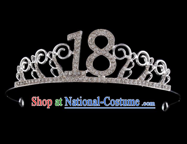 Baroque Wind Retro Hair Accessories Bride Rhinestone Royal Crown Hair Clasp for Women