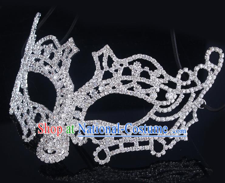 Handmade Halloween Accessories Face Mask Venice Fancy Ball Crystal Masks for Women