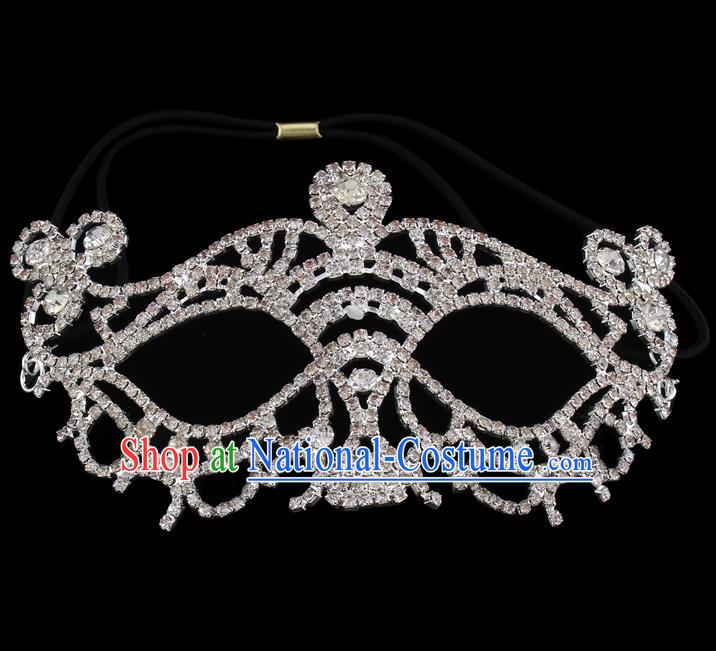 Handmade Halloween Accessories Zircon Face Mask Venice Fancy Ball Masks for Women