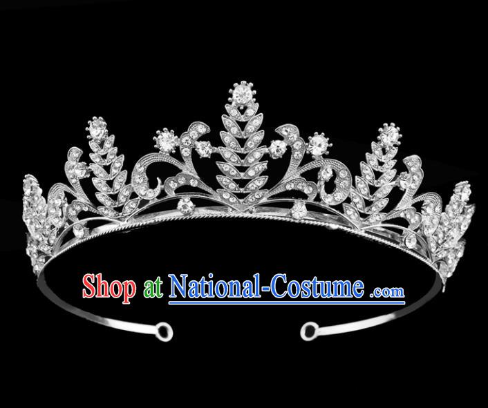 Top Grade Baroque Court Princess Argent Hair Clasp Bride Wedding Hair Jewelry Accessories for Women