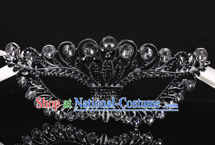 Handmade Halloween Accessories Venice Fancy Ball Cosplay Props Crystal Black Masks for Women