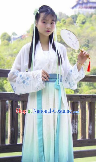 Traditional Chinese Tang Dynasty Nobility Lady Embroidered Costumes for Rich Women