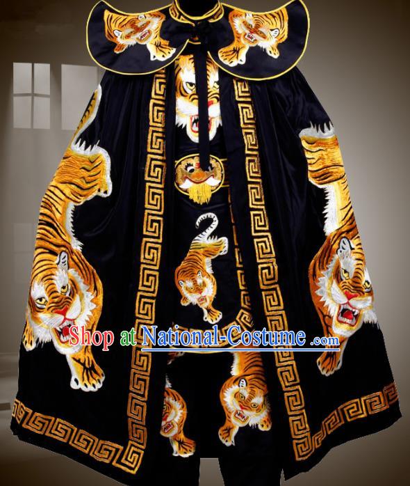 Traditional China Beijing Opera Costume Chinese Sichuan Opera Changing Faces Embroidered Tiger Cloak for Men