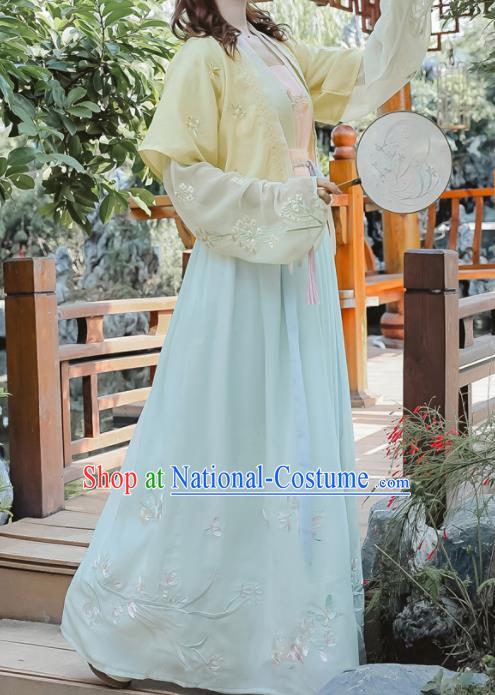 Chinese Ancient Palace Lady Hanfu Han Dynasty Imperial Concubine Queen Embroidered Historical Costumes