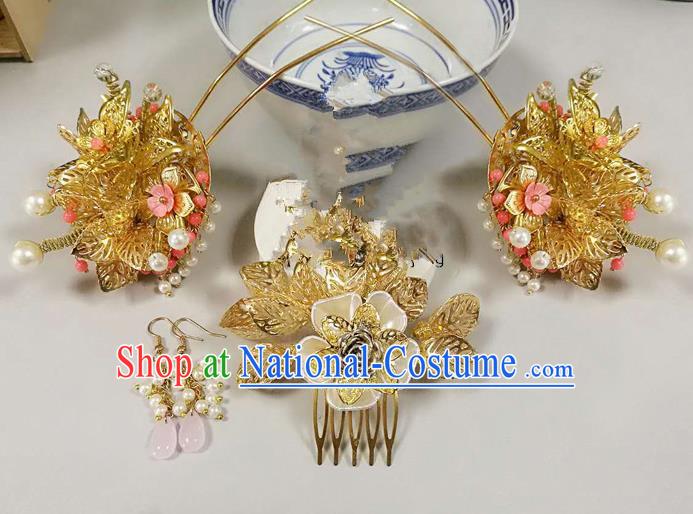 Chinese Ancient Han Dynasty Princess Hair Accessories Palace Hairpins Hair Comb for Women