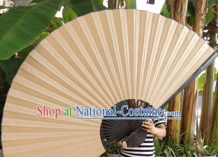 Chinese Traditional Paper Fans Decoration Crafts Handmade Black Frame Folding Fans