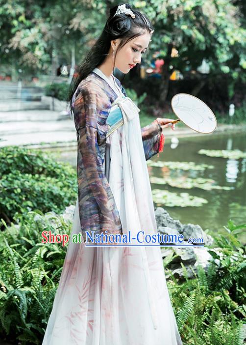 Chinese Ancient Palace Lady Hanfu Han Dynasty Imperial Concubine Queen Embroidered Historical Costumes