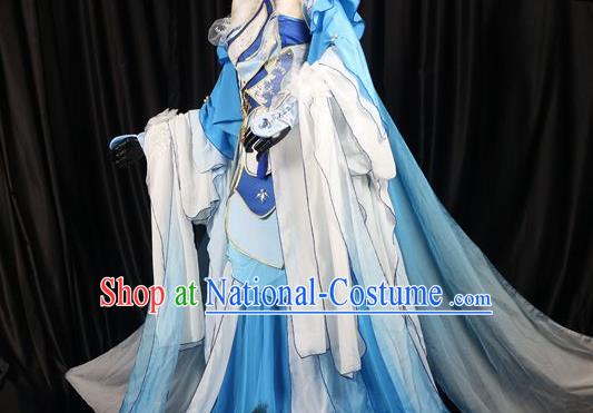 Traditional Chinese Cosplay Costumes Ancient Swordswoman Princess Embroidered Hanfu Dress for Women