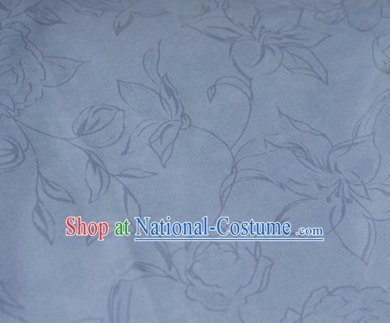 Asian Chinese Traditional Blue Suede Fabric Chinese Costume Fabric Material