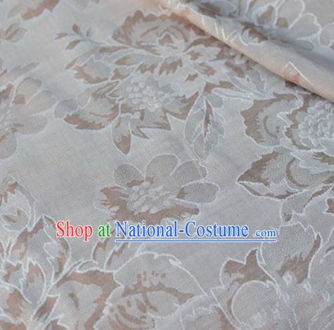 Asian Chinese Fabric Traditional Mezereon Pattern Design Brocade Fabric Chinese Costume Silk Fabric Material