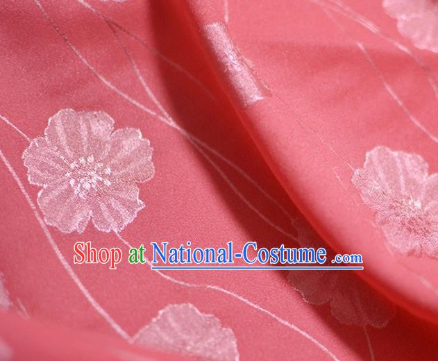 Asian Chinese Fabric Traditional Pattern Design Watermelon Red Brocade Fabric Chinese Costume Silk Fabric Material