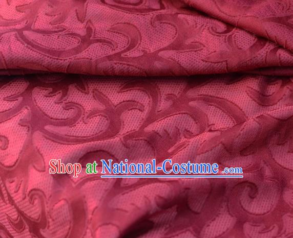 Asian Chinese Fabric Traditional Pattern Design Rosy Brocade Fabric Chinese Costume Silk Fabric Material