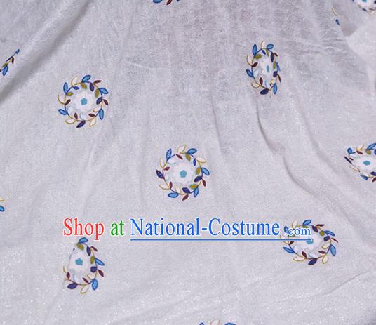 Chinese Traditional Flower Silk Fabric Brocade Embroidered Fabric Dress Material