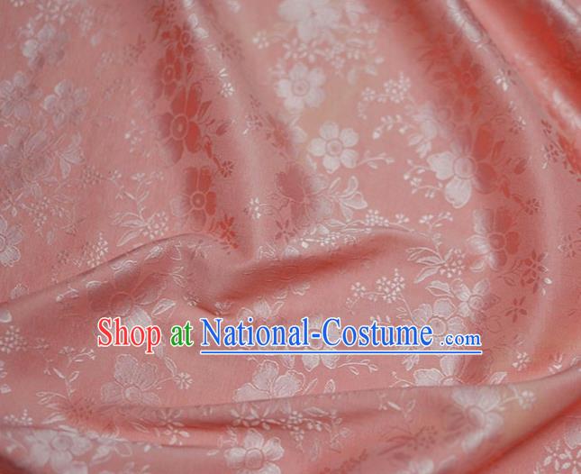 Asian Chinese Fabric Traditional Sakura Pattern Design Pink Brocade Fabric Chinese Costume Silk Fabric Material