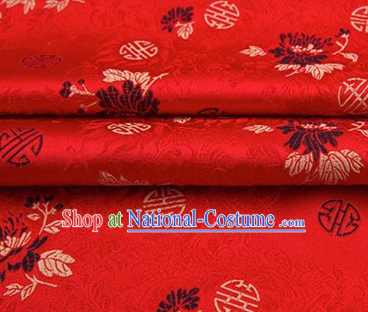 Chinese Traditional Flower Silk Fabric Brocade Embroidered Fabric Dress Material