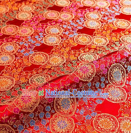 Chinese Traditional Flower Silk Fabric Brocade Embroidered Fabric Dress Material