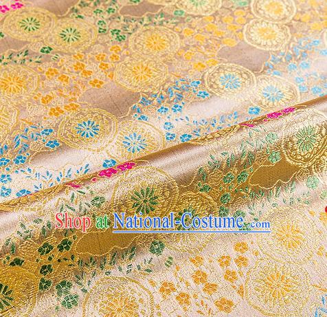 Chinese Traditional Flower Silk Fabric Brocade Embroidered Fabric Dress Material