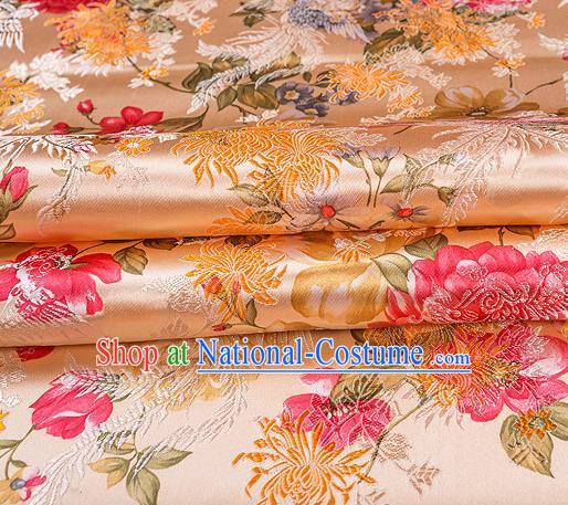 Chinese Traditional Flower Silk Fabric Brocade Embroidered Fabric Dress Material