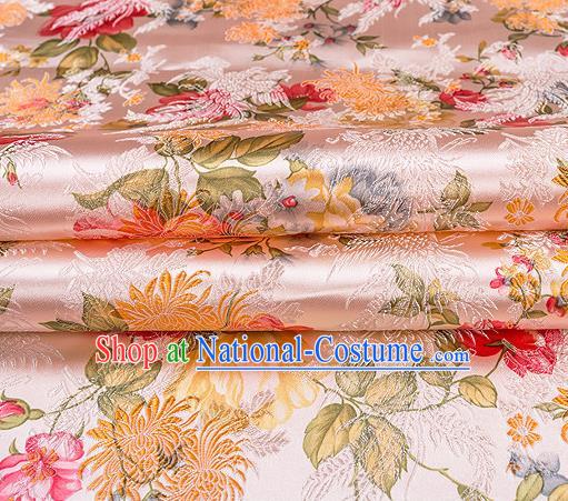 Chinese Traditional Flower Silk Fabric Brocade Embroidered Fabric Dress Material